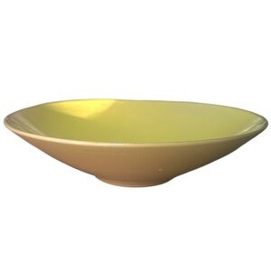 VTG Yellow Stoneware Serving Bowl | Mid Century Modern Ceramic, decor, dining
